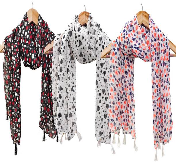 URGEN Georgette Floral Print Women Dupatta