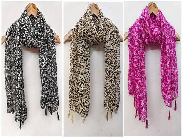 URGEN Georgette Floral Print Women Dupatta