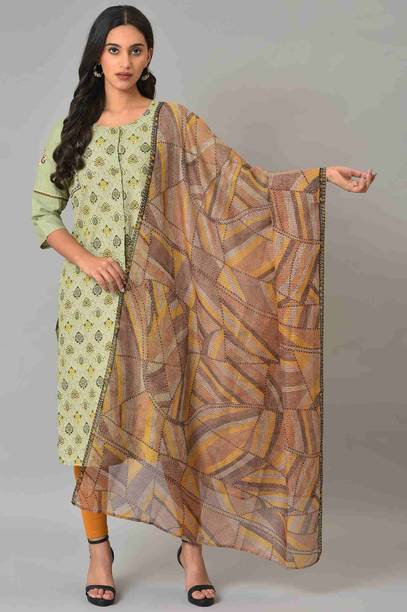 Polyester Printed Gold Women Dupatta