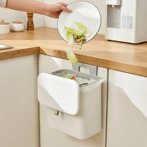 HOMIXO Mini Dustbin For Home Bathroom 7L Top Side Open Hanging Waste Bin Plastic Smart Plastic Dustbin