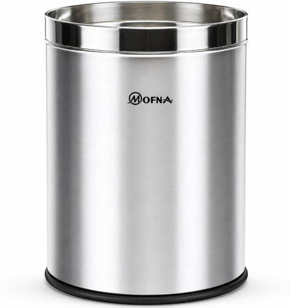 Mofna SS_Solid_Silver_7x10-6L Stainless Steel Dustbin