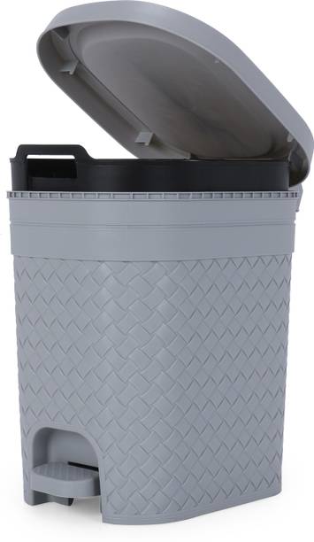 KOLORR 7 L Stitch Pack of 1 Grey Pedal Wastebin with Inner For Home 7L डस्टबिन