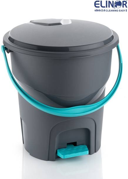 ELINOR IN GREY COLOR WITH PEDAL IN UNBREAKABLE PLASTIC MATERIAL Plastic Dustbin