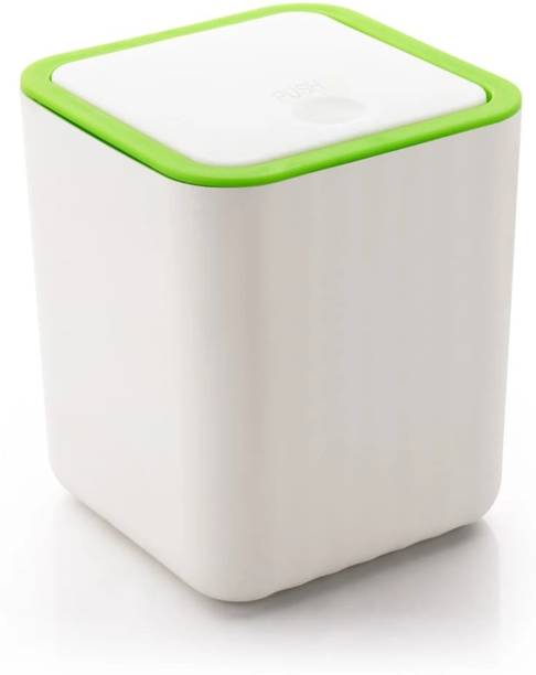 EliteCart Compact Push Lid Waste Bin | Durable Plastic Dustbin for Kitchen & Office Plastic Dustbin