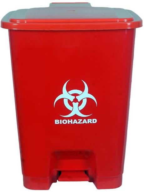MEDISKY Step-On Bio-Hazard, Bio-Medical Waste Bin (10 Litres) Plastic Dustbin