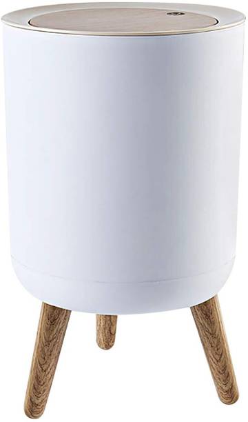Fikam Modern Cylindrical Waste Bin with Lid Waste Container for Home Workplace Space Plastic Dustbin