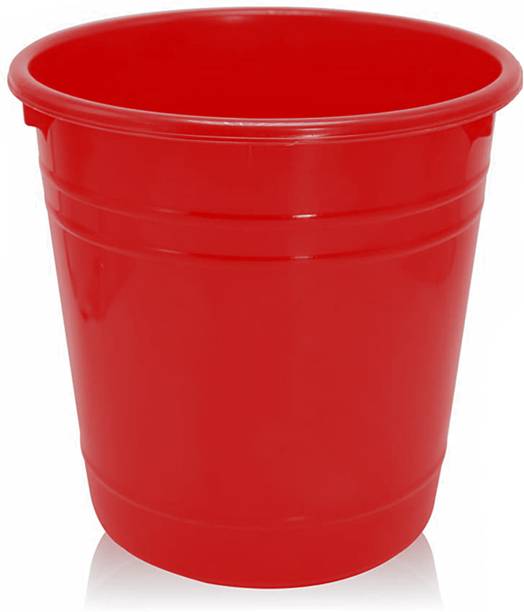 KUBER INDUSTRIES Plastic Dustbin|Portable Garbage Basket & Round Trash Can,5 Ltr.(Red) Plastic Dustbin