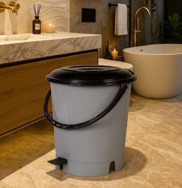 OWLSTONE EXIM LLP Premium Plastic Hands-Free Foot Pedal Dustbin for Home, Kitchen and Bathroom Plastic Dustbin