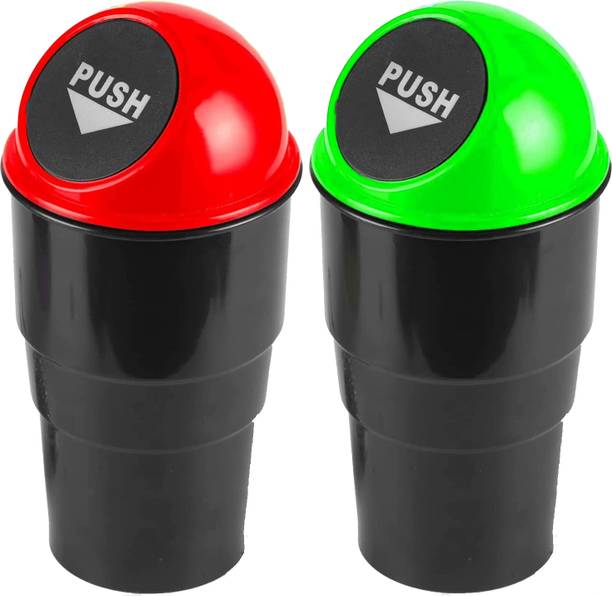 BHAVYARPAN Mini Car Trash Bin Can Holder Car Dustbin Plastic Dustbin