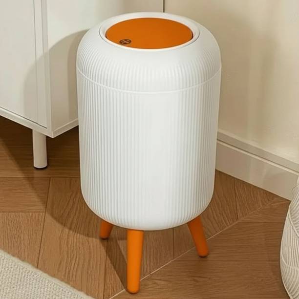 Smarty shoppers DUSTBIN-WHITE-10L Plastic Dustbin