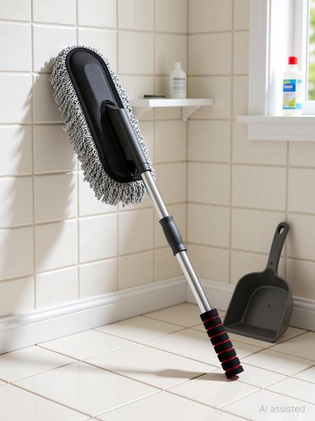hiyansh Super Soft Microfiber Car Duster Exterior with Extendable Handle Wet and Dry Duster