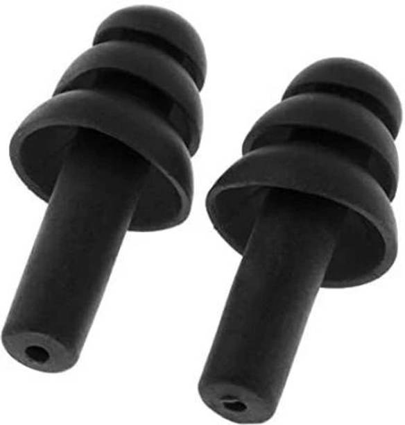 MJKC Silicon Earplug 1 pair black , 3 Rings Silicon Ear Plug
