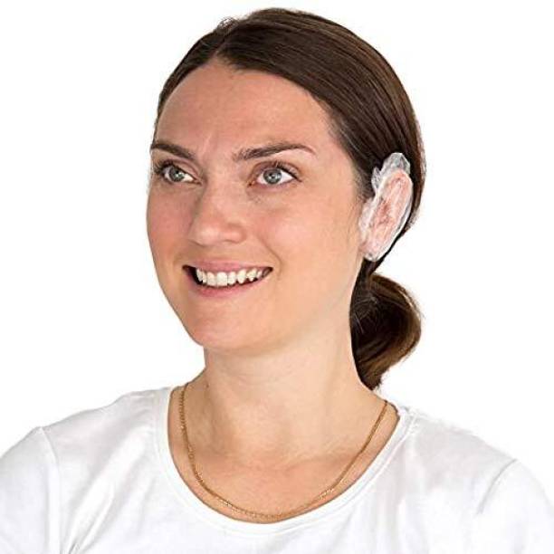 Dherik Tradworld 100 Pack Clear Ear Protectors Waterproof Ear Covers Ear Muff