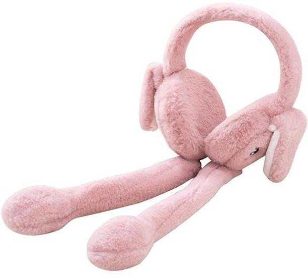 CATALOON Moving flaps, Soft, Fluffy Fur, Ear Warmer for AGE above 7 Ear Muff