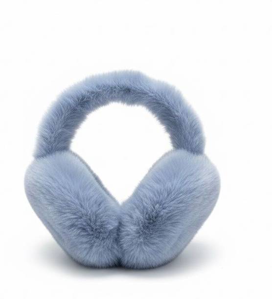 FAMWRAPZ Foldable Ear Muffs Winter Ear Warmer Knit Furry Fleece Earmuffs Ear Muff