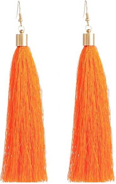 Nidafashions Silk Thread Tassel earrings Silk Dori Tassel Earring