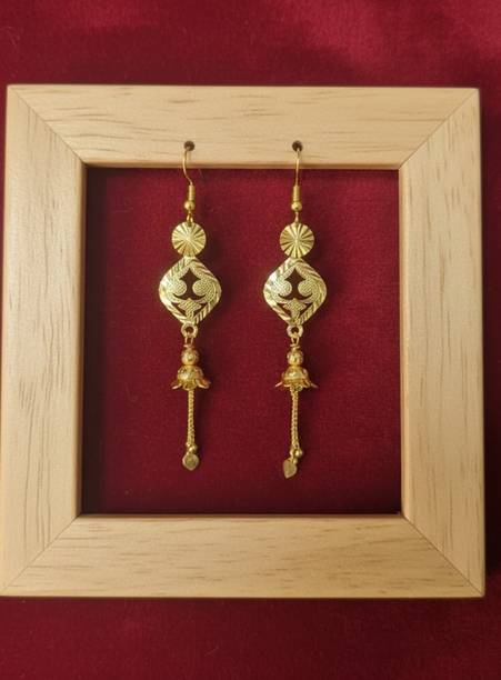 Gold plated Katiya sui dhaaga earring Brass Ear Thread