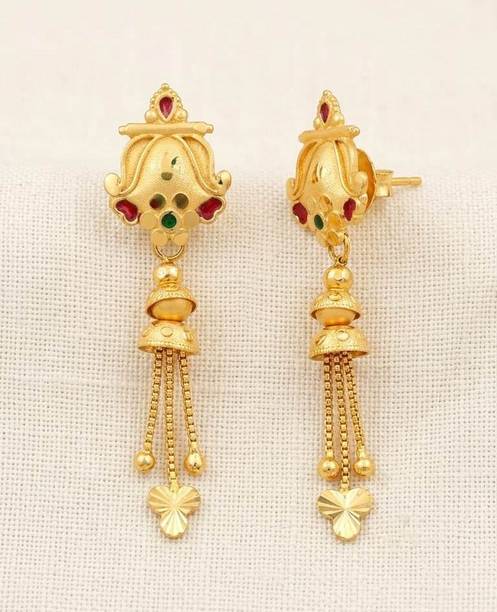 Melorra Emerald Alloy, Brass Drops & Danglers, Plug Earring