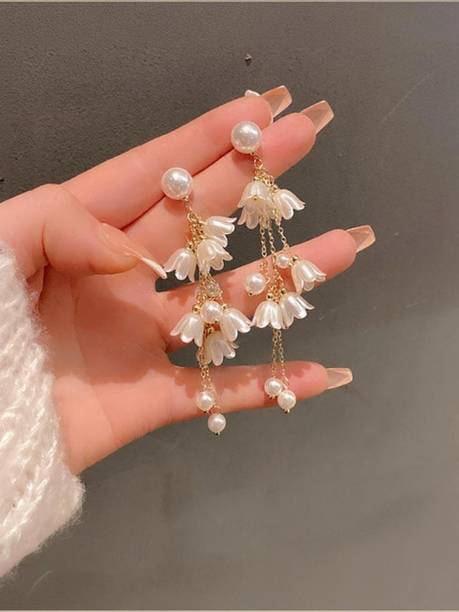Korean Long Drop Earrings for women suitable for party occasions Alloy Drops & Danglers