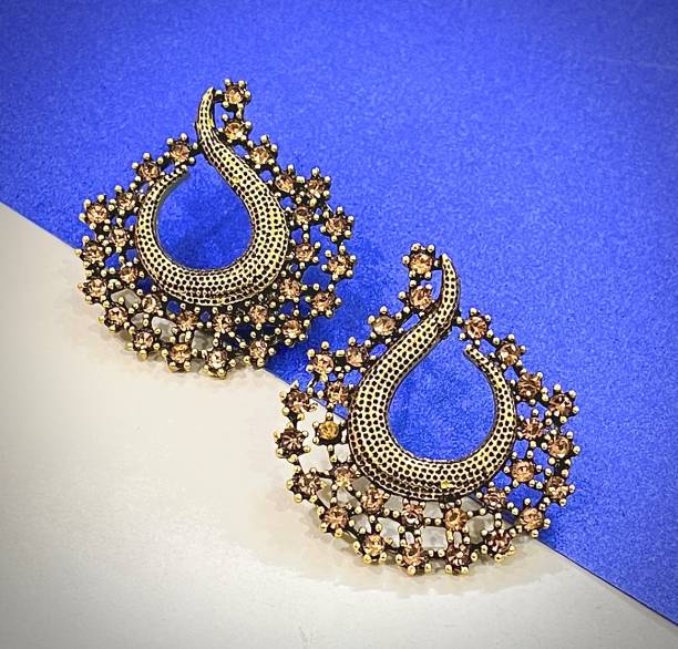 JEWERICHE IMITATION Sunshine Tops-LCD, Trendy Western Party Wear Earrings For Girls &amp; Women Alloy Stud Earring