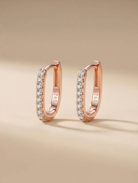 Appealing Women & Girls Cubic Zirconia Metal Hoop Earring