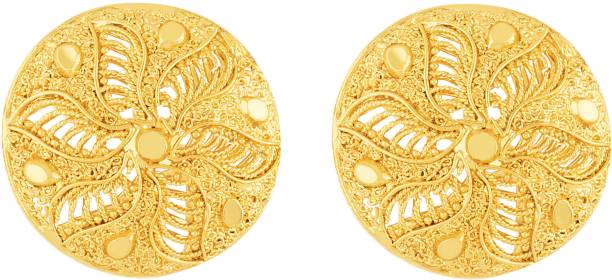 SPARGZ Spargz Floral Alloy Festive Wear Gold Plated Tops Earring For Women Alloy Stud Earring