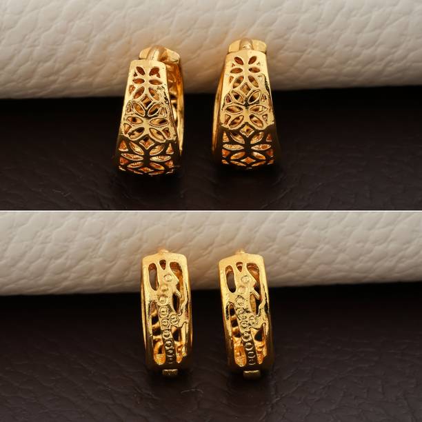 Stylish Earrings Combo Set for Women Brass Huggie Earring