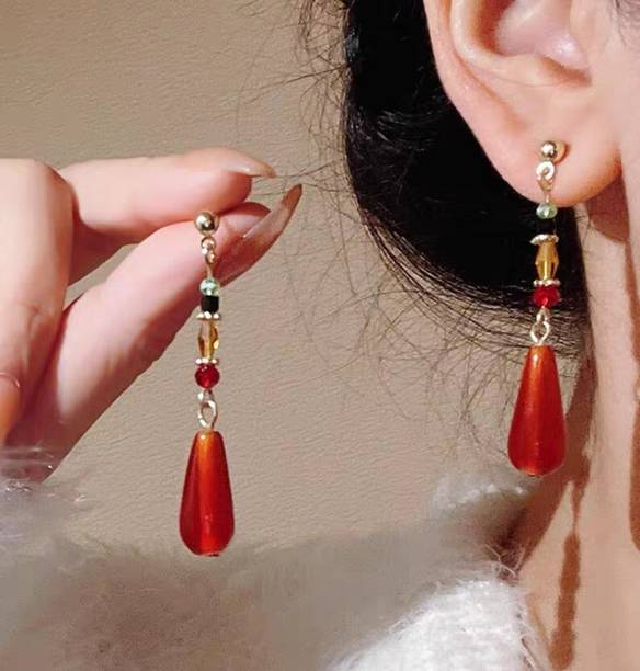 AKISON JEWELS Korean Earrings For Women Girls Trendy Western Fashion Earring Light Weight Beads Alloy Earring Set, Drops & Danglers, Tassel Earring