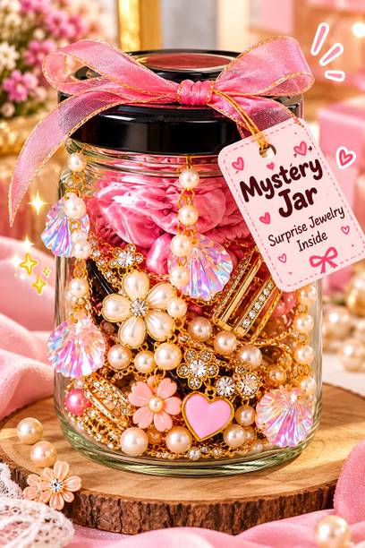 anviera Mystery Jar Surprise | Random Gift Jar | Mystery for Girls & Unisex Alloy Drops & Danglers