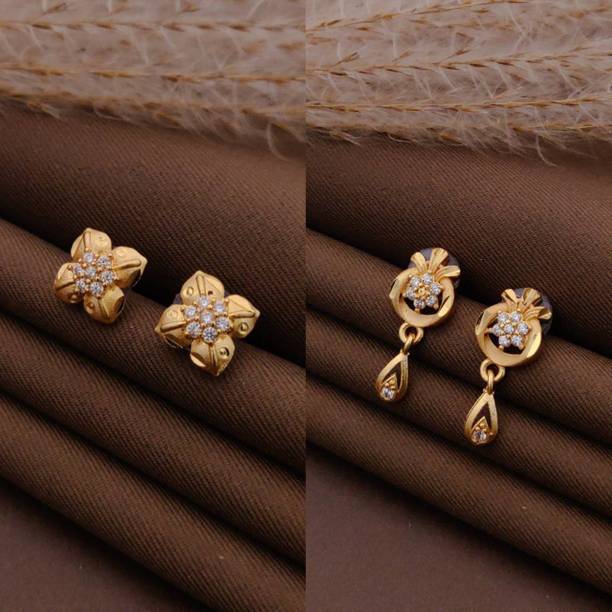 Bestseller Earrings Diamond Brass Stud Earring