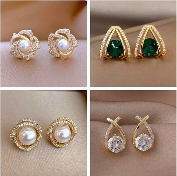 Combo of 4 pc Alloy Stud Earring