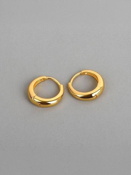 Golden Rings Earrings Alloy Hoop Earring Brass Ear Thread