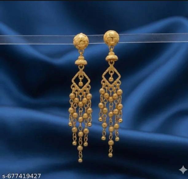 Gold plated Kashmiri style earring studo Brass Jhumki Earring