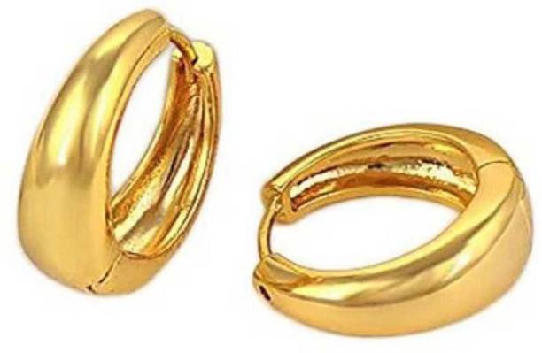 NANDANA COLLECTIONS Mens Golden Rings Earrings Alloy Hoop Earring