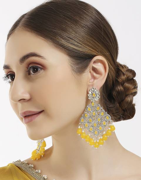 SATRANGI JEWEL SATRANGI JEWEL STATEMENT DESIGNER EARRINGS Crystal Alloy Tassel Earring