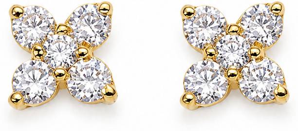 Floral Stud Earrings for Women & Girls Swarovski Zirconia Alloy Stud Earring
