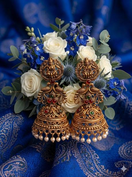 P00007 Agate Alloy Jhumki Earring