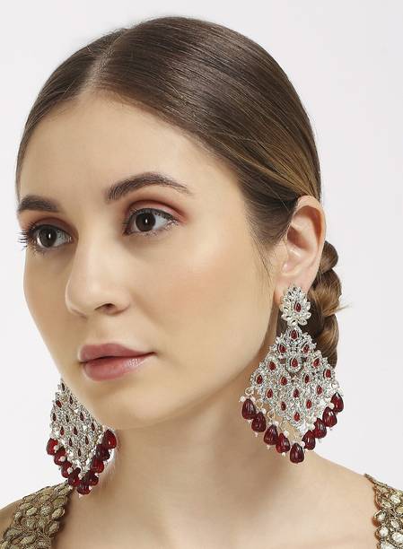 SATRANGI JEWEL SATRANGI JEWEL STATEMENT DESIGNER EARRINGS Crystal Alloy Tassel Earring