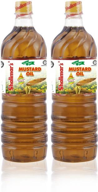 shalimar's Mustard Oil 1 Ltr Bottle pack of 2 Mustard Oil