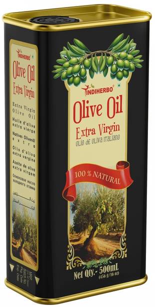 IndiHerbo Extra Virgin Olive Oil Imported From Italy (Jaitun Tel ) 100% Extra Virgin Olive Oil Tin