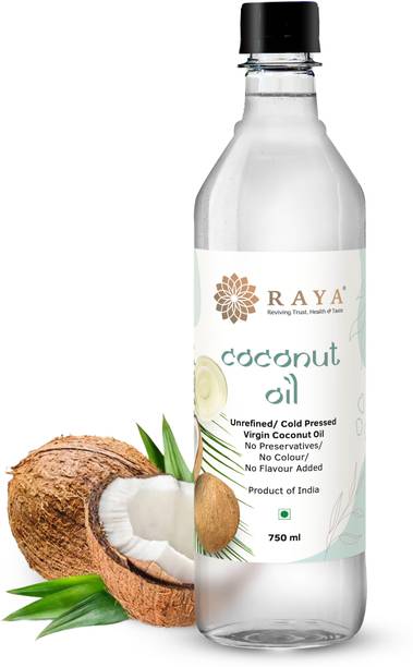 RAYA Premium Cold Pressed Coconut Cooking Oil, 100% Pur...