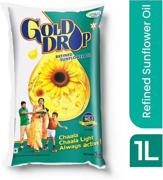 Gold Drop Refined Sunflower Oil Pouch