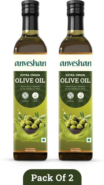 Anveshan Combo Extra Virgin Olive Oil Glass Bottle Olive Oil Glass Bottle