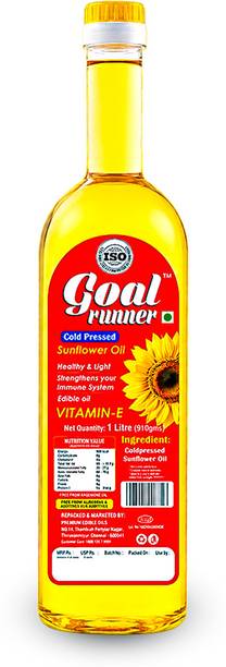 Gold Coin 100% Cold Pressed Sunflower Oil 1L | Wood Pressed Chekku Sunflower Oil