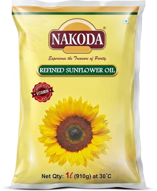 NAKODA Premium Refined Sunflower Oil – Pure, Light & Healthy Sunflower Oil Pouch
