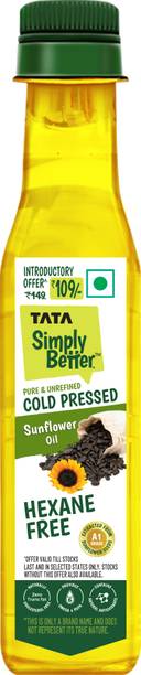 Tata Simply Better Sunflower Oil 100ml | Pure & Healthy Cooking Oil | Sunflower Oil Plastic Bottle
