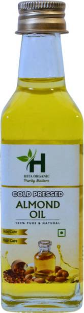 Hita Organic Cold Pressed Almond Oil Pure Natural Hair | Skin Care Oil | Baking & Sauteing Almond Oil