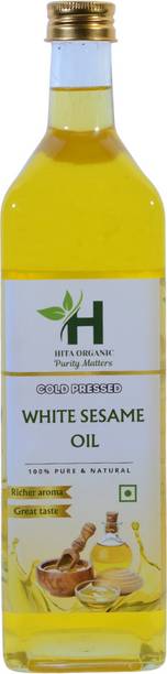 Hita Organic White Sesame Oil Cold Pressed Pure Natural Cooking & Massage Oil Sesame Oil