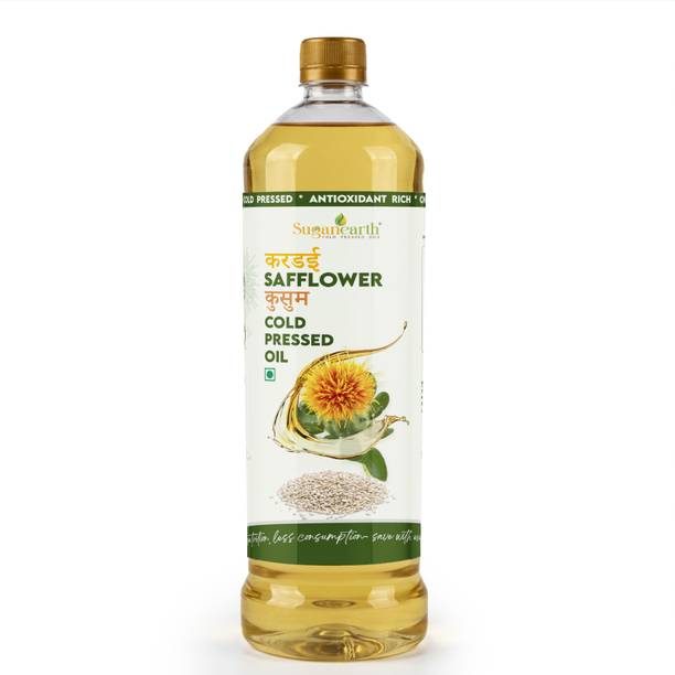 Sugan Earth Cold Pressed Safflower Oil for Cooking|100% Pure & Natural,Unrefined|Kardai Tel Safflower Oil