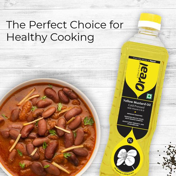 Oreal 5L Yellow mustard, Organic Unrefined Mustard / Sarso Cooking Oil Mustard Oil Pouch